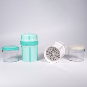 EasyGrater Doppelpack mit Auffangbehältern in Türkis und Weiß