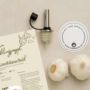 Ausgießer-Set inkl. Rezept und Etikett